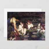 ヴィンテージアートジョンW.ウォーターハウスハイラスとニンフ ポストカード (正面/裏面)