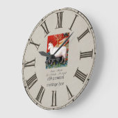 ヴィンテージアートスタイルの名前の追加Aries Ram starsign ラージ壁時計 (傾斜)