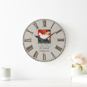 ヴィンテージアートスタイルの名前の追加Aries Ram starsign ラージ壁時計 (ホーム)