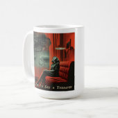 ヴィンテージアートセラピストを見る時だ コーヒーマグカップ (正面左)