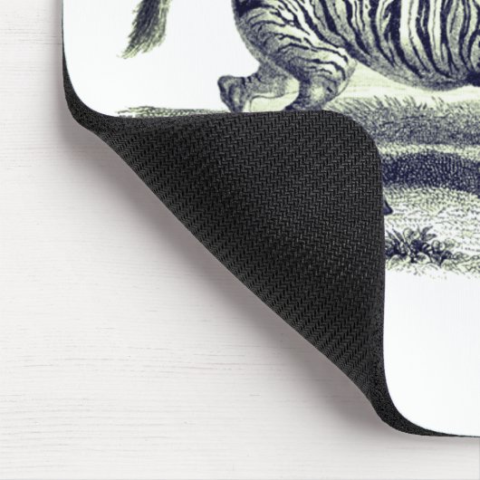 ヴィンテージアートゼブラと野生動物 マウスパッド (コーナー)