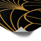 ヴィンテージアートデコのシームレスパターン ポスター (角)