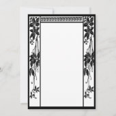 ヴィンテージアートデコの新婚夫婦、愛のウェディングダンス 招待状 (裏面)