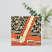 ヴィンテージアートデコウェディング 招待状 花嫁 花婿 (スタンド正面)