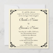 ヴィンテージアートデコウェディング 招待状 花嫁 花婿 (裏面)