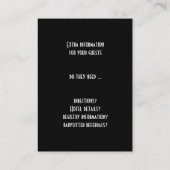 ヴィンテージアートデコウェディング 新婚の恋人たちのダンス 名刺 (裏面)