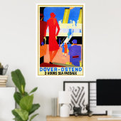 ヴィンテージアートデコドーバーオステンドノースシーフェリーアド ポスター (ホームオフィス)