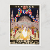 ヴィンテージアートデコヒスパノアメリカンエキスポセビラ ポストカード (正面)