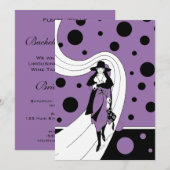 ヴィンテージアートデコファッションショー ブライズメイドパーティー 招待状 (正面/裏面)