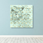 ヴィンテージアートデザインオンストレッチキャンバス キャンバスプリント (インサイチュ (ウッドフロア))