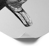 ヴィンテージアートドーブオンブランチアニマル ポスター (角)