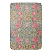 ヴィンテージアートノヴーインスパイアユニークフラワーパターン バスマット (正面縦)