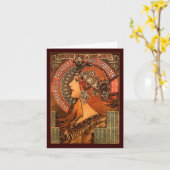 ヴィンテージアートノートまたはグリーティングカード カード (黄色い花)