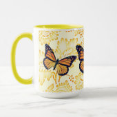 ヴィンテージアートバタフライマグカップ マグカップ (左)