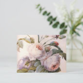 ヴィンテージアートバラカーネーション花はがき ポストカード (スタンド正面)