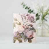 ヴィンテージアートバラカーネーション花はがき ポストカード (スタンド正面)