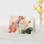 ヴィンテージアートバラフラワーグリーティングカード カード (黄色い花)