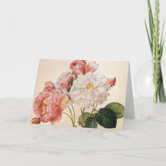 ヴィンテージアートバラフラワーグリーティングカード カード