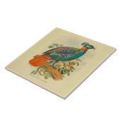 ヴィンテージアートバーズフェカラフルーサントイラストレーション タイル (側面)