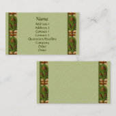 ヴィンテージアートパイナップ縁どルデザイン名刺 名刺 (正面/裏面)