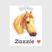 ヴィンテージアートパロミノパーソナライズされたホース シール (シート)