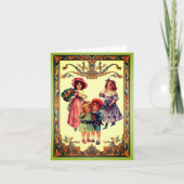 ヴィンテージアートビクトリアン子ノートカード カード (正面)