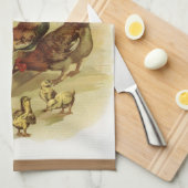 ヴィンテージアートファームチキン キッチンタオル (四つ折り)