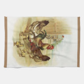 ヴィンテージアートファームチキン キッチンタオル (横)