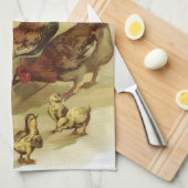 ヴィンテージアートファームチキン キッチンタオル (四つ折り)