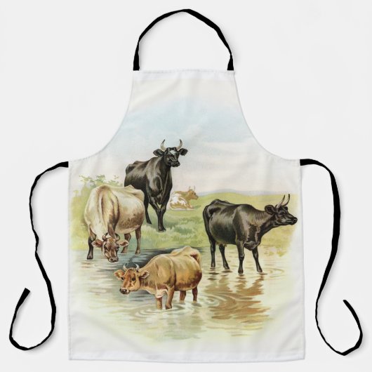 ヴィンテージアートファーム牛 エプロン (正面)