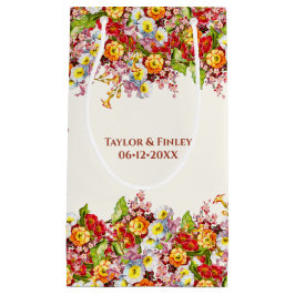 ヴィンテージアートフローラルパターン春の花ズプリムローズ スモールペーパーバッグ