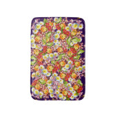 ヴィンテージアートフローラルパターン春の花ズプリムローズ バスマット (正面縦)