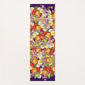 ヴィンテージアートフローラルパターン春の花ズプリムローズ ヨガマット (正面)