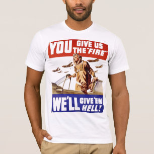 ヴィンテージアートプロパガンダポスター Tシャツ