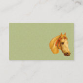 ヴィンテージアートホースヘッド動物名刺 名刺 (裏面)
