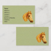 ヴィンテージアートホースヘッド動物名刺 名刺 (正面/裏面)