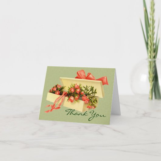 ヴィンテージアートボックスバラサンキューカード サンキューカード (正面)