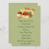 ヴィンテージアートボックスバラフローラパーティー 招待状 (正面/裏面)