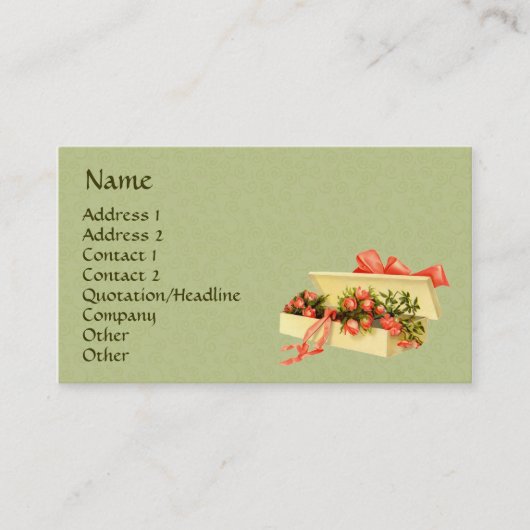 ヴィンテージアートボックスバラ名刺 名刺 (正面)