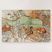 ヴィンテージアートポスターウィンターバイアルフォンスミュシャ ジグソーパズル (横)