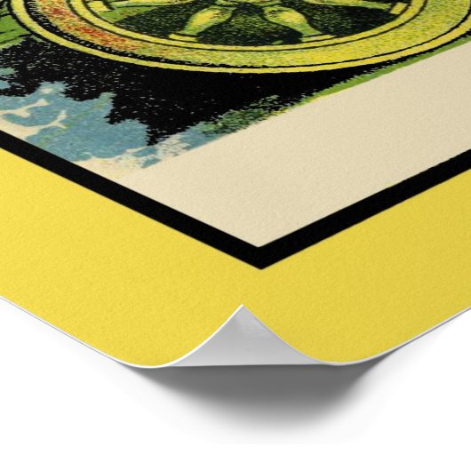 ヴィンテージアートマカロニラベルポスター ポスター (角)