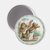 ヴィンテージアートマグネット – 擬人化サル マグネット (正面/裏面)