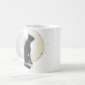 ヴィンテージアートムーンキャット コーヒーマグカップ (正面左)