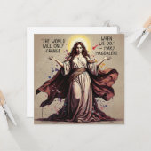 ヴィンテージアートメアリーマグダレン引用文 カード (正面/裏面インサイチュ)