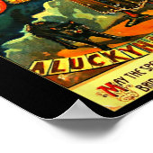 ヴィンテージアートレトロハロウィーンウィッチ ポスター (角)