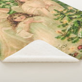 ヴィンテージアートロシアのクリスマスエンジェル シェルパブランケット (3/4)