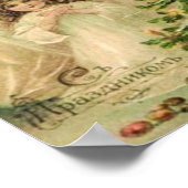 ヴィンテージアートロシアのクリスマスエンジェル ポスター (角)