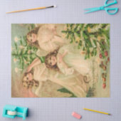 ヴィンテージアートロシアのクリスマスエンジェル 薄葉紙 (クラフト)