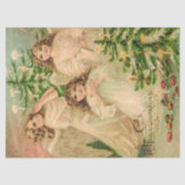 ヴィンテージアートロシアのクリスマスエンジェル 薄葉紙 (正面)