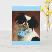 ヴィンテージアートワーク – あごのポートレート日本の、 カード (黄色い花)